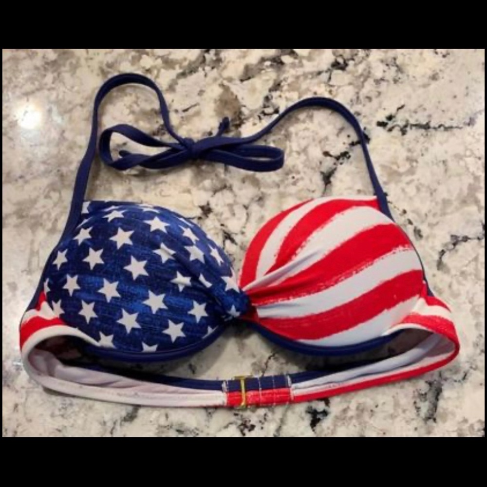 Women's patriotic bikini top